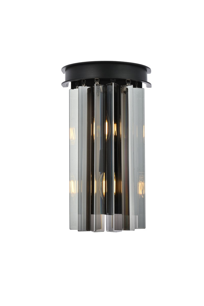 Elegant Lighting - 1208W8MB-SS/RC - Two Light Wall Sconce - Sydney - Matte Black