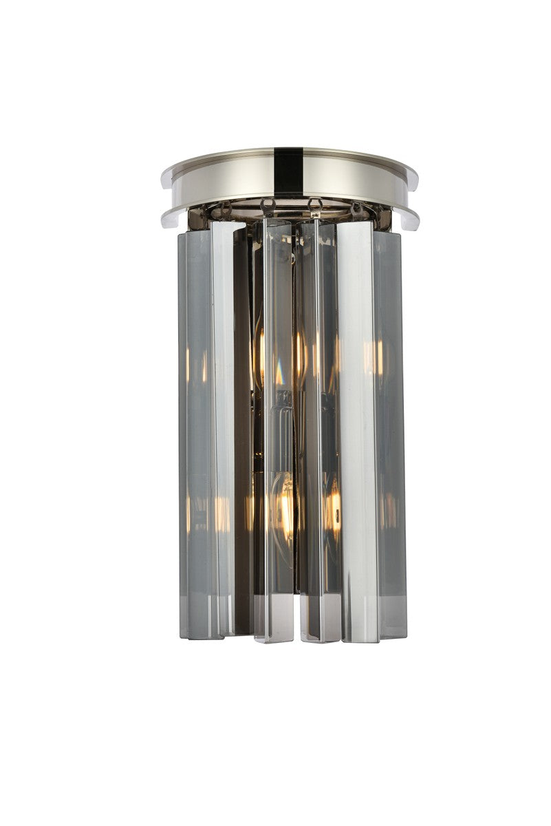 Elegant Lighting - 1208W8PN-SS/RC - Two Light Wall Sconce - Sydney - Polished Nickel