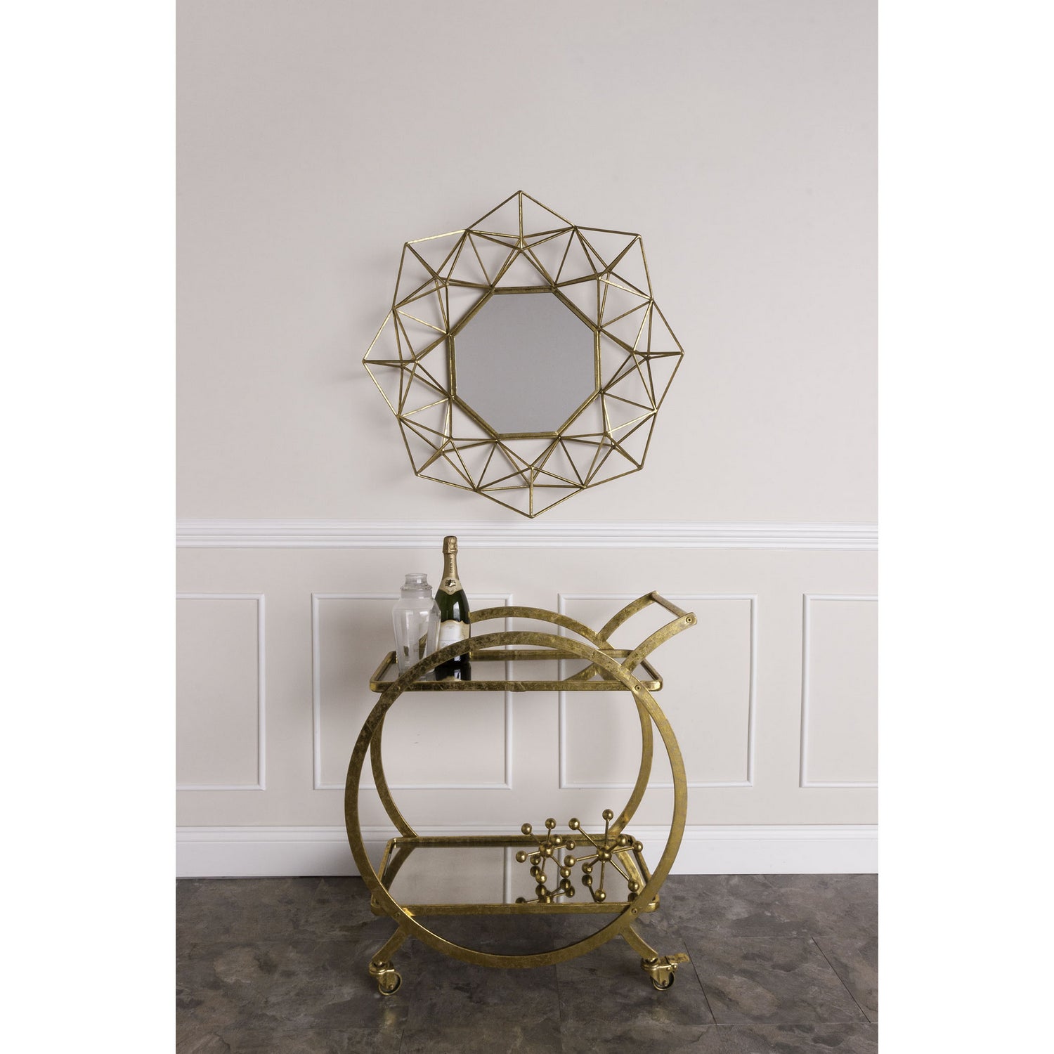 ELK Home - 351-10212 - Bar Cart - Ring - Gold