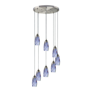 ELK Home - 110-8R-BL - Eight Light Pendant - Milan - Satin Nickel