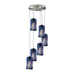 ELK Home - 544-6R-MO - Six Light Pendant - Molten - Satin Nickel