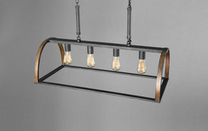 Progress Lighting - P4720-71 - Four Light Island Pendant - Trestle - Gilded Iron