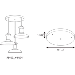 Progress Lighting - P8403-20 - Canopy - Accessory Canopy - Antique Bronze