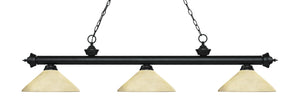 Z-Lite - 200-3MB-AGM14 - Three Light Billiard - Riviera - Matte Black