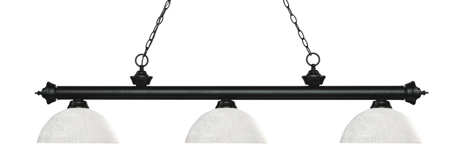 Z-Lite - 200-3MB-DWL14 - Three Light Billiard - Riviera - Matte Black