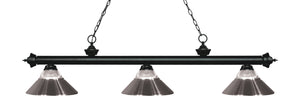 Z-Lite - 200-3MB-RBN - Three Light Billiard - Riviera - Matte Black