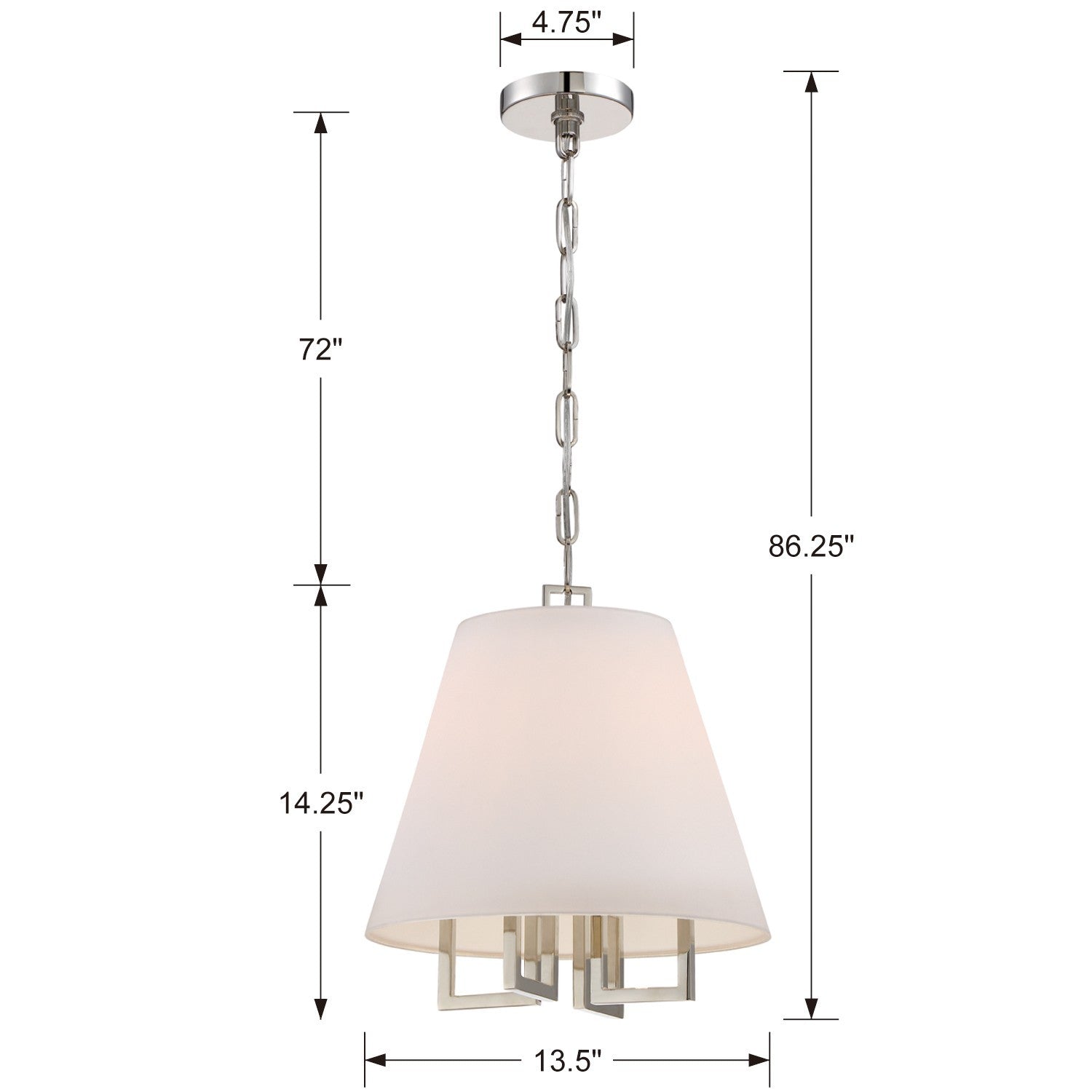 Crystorama - 2254-PN - Four Light Mini Chandelier - Westwood - Polished Nickel