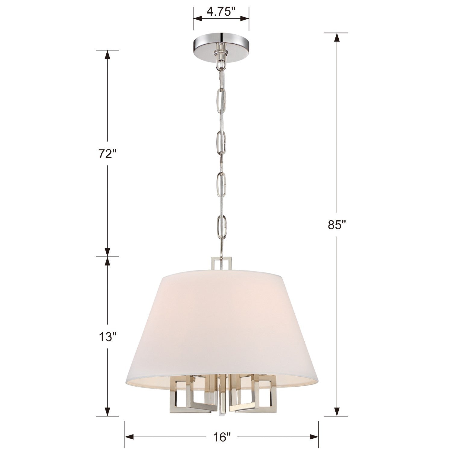 Crystorama - 2255-PN - Five Light Mini Chandelier - Westwood - Polished Nickel