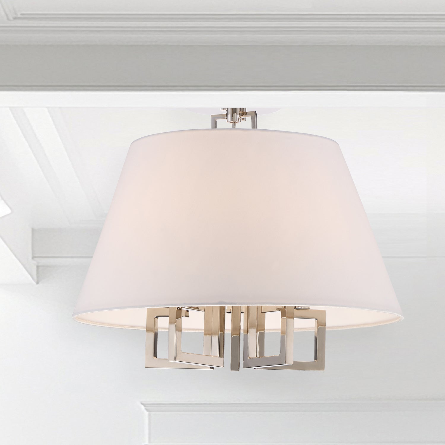 Crystorama - 2255-PN_CEILING - Five Light Semi Flush Mount - Westwood - Polished Nickel