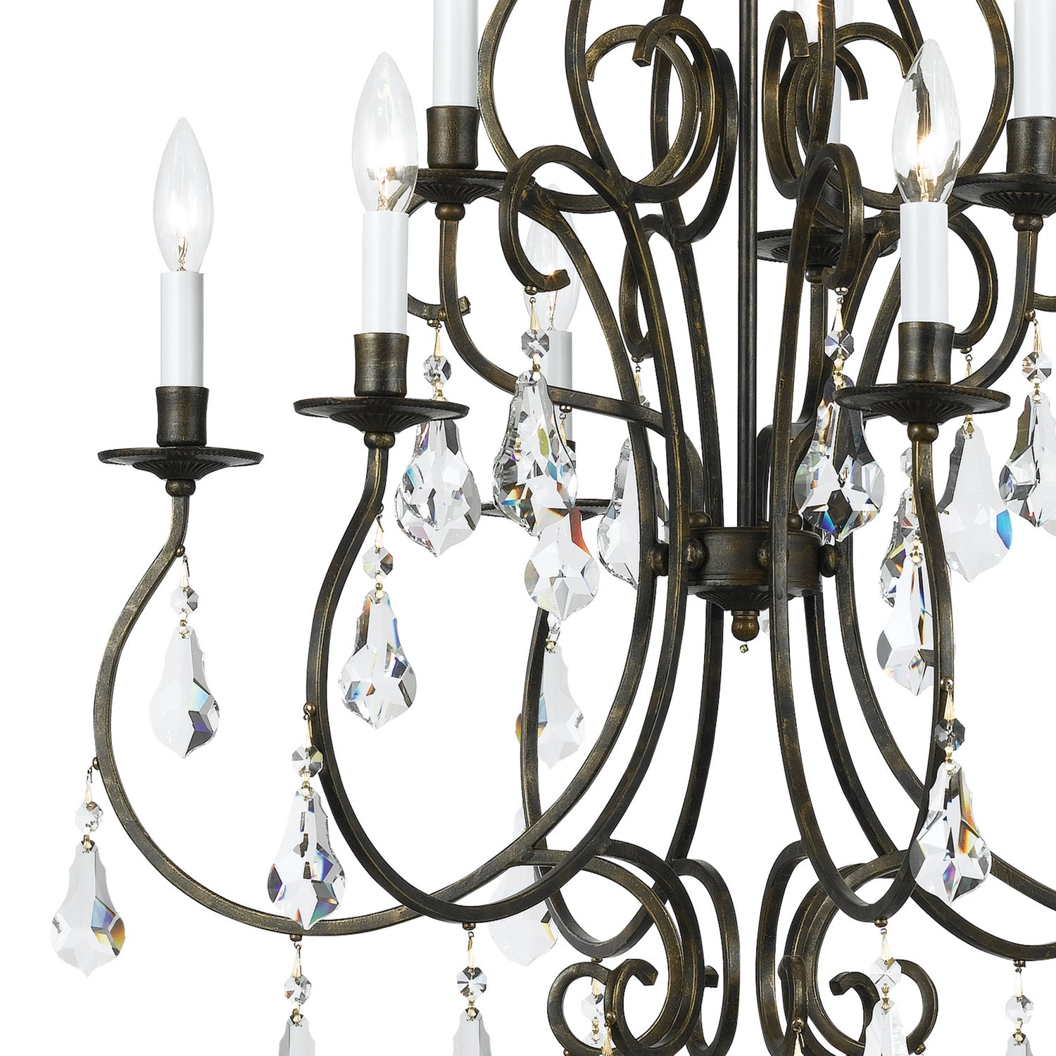 Crystorama - 5019-EB-CL-MWP - Nine Light Chandelier - Ashton - English Bronze