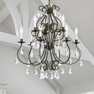 Crystorama - 5019-EB-CL-MWP - Nine Light Chandelier - Ashton - English Bronze