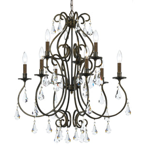 Crystorama - 5019-EB-CL-MWP - Nine Light Chandelier - Ashton - English Bronze