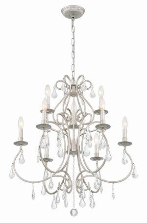 Crystorama - 5019-OS-CL-MWP - Nine Light Chandelier - Ashton - Olde Silver