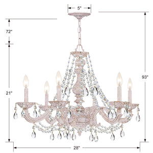 Crystorama - 5026-AW-CL-I - Six Light Chandelier - Paris Market - Antique White