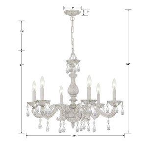 Crystorama - 5036-AW-CL-MWP - Six Light Chandelier - Paris Market - Antique White