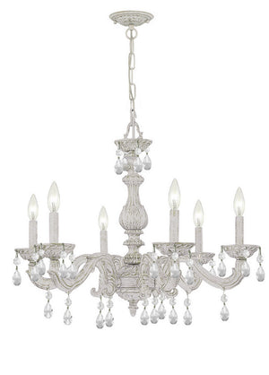 Crystorama - 5036-AW-CL-MWP - Six Light Chandelier - Paris Market - Antique White