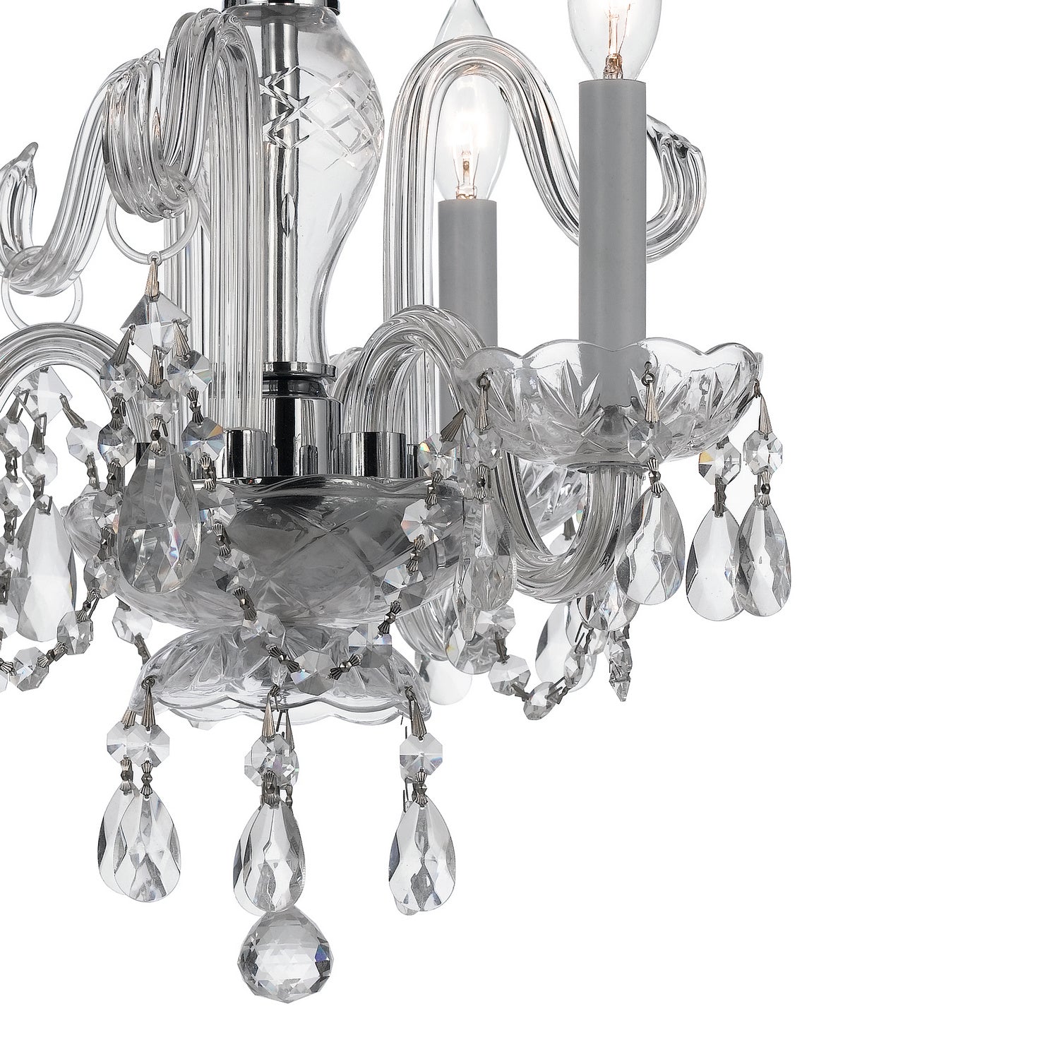 Crystorama - 5044-CH-CL-I - Three Light Mini Chandelier - Traditional Crystal - Polished Chrome