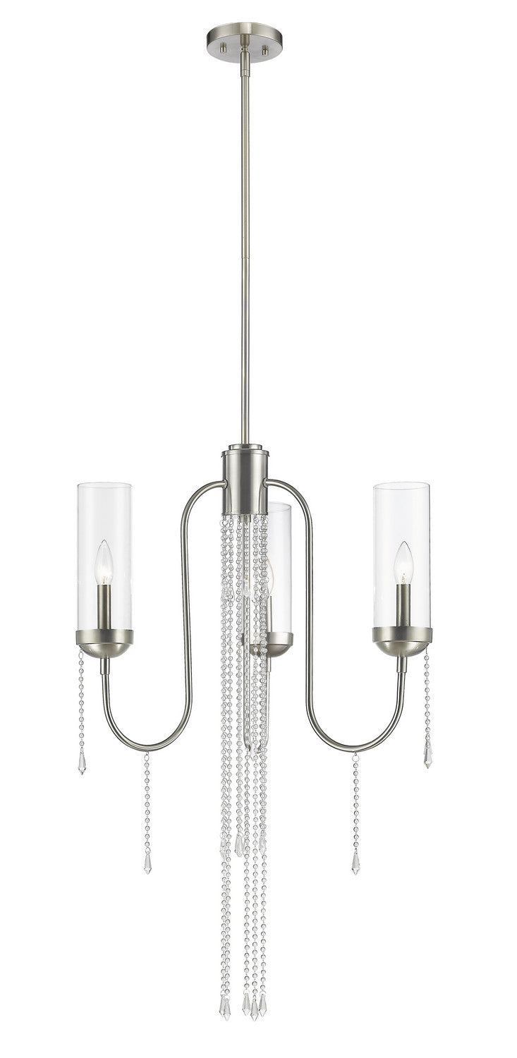 Z-Lite - 433-3BN - Three Light Chandelier - Siena - Brushed Nickel