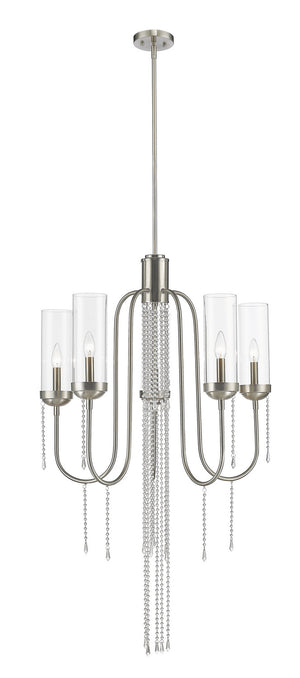 Z-Lite - 433-5BN - Five Light Chandelier - Siena - Brushed Nickel