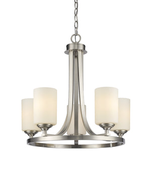 Z-Lite - 435-5BN - Five Light Chandelier - Bordeaux - Brushed Nickel