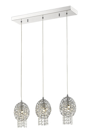 Z-Lite - 889CH-3B - Three Light Linear Chandelier - Nabul - Chrome