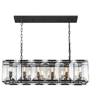 Elegant Lighting - 1212D40FB - 12 Light Chandelier - Monaco - Flat Black