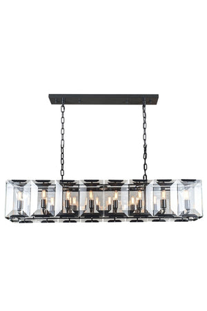 Elegant Lighting - 1212D53FB - 16 Light Chandelier - Monaco - Flat Black (Matte)