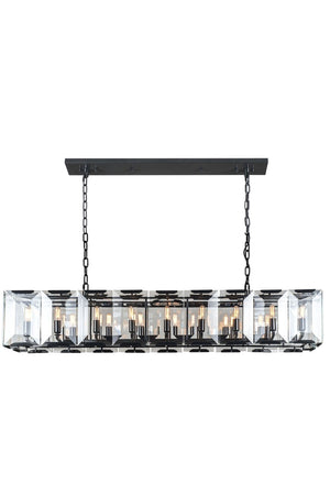 Elegant Lighting - 1212D60FB - 18 Light Chandelier - Monaco - Flat Black (Matte)