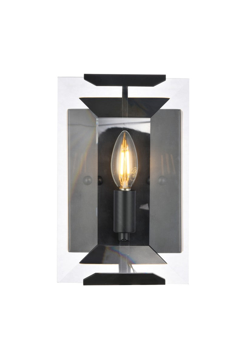 Elegant Lighting - 1212W6FB - One Light Wall Sconce - Monaco - Flat Black