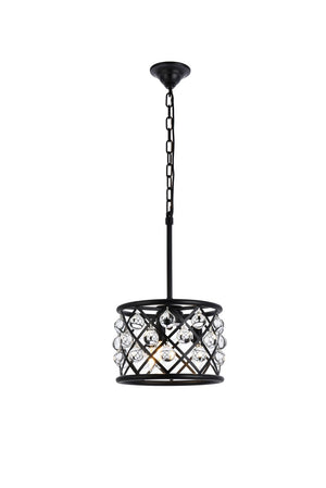 Elegant Lighting - 1213D12MB/RC - Three Light Pendant - Madison - Matte Black