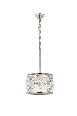 Elegant Lighting - 1213D12PN/RC - Three Light Pendant - Madison - Polished Nickel