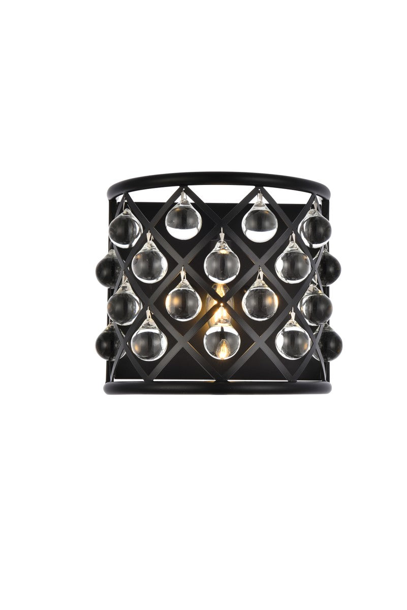 Elegant Lighting - 1213W11MB/RC - One Light Wall Sconce - Madison - Matte Black