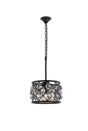 Elegant Lighting - 1214D12MB-SS/RC - Three Light Pendant - Madison - Matte Black