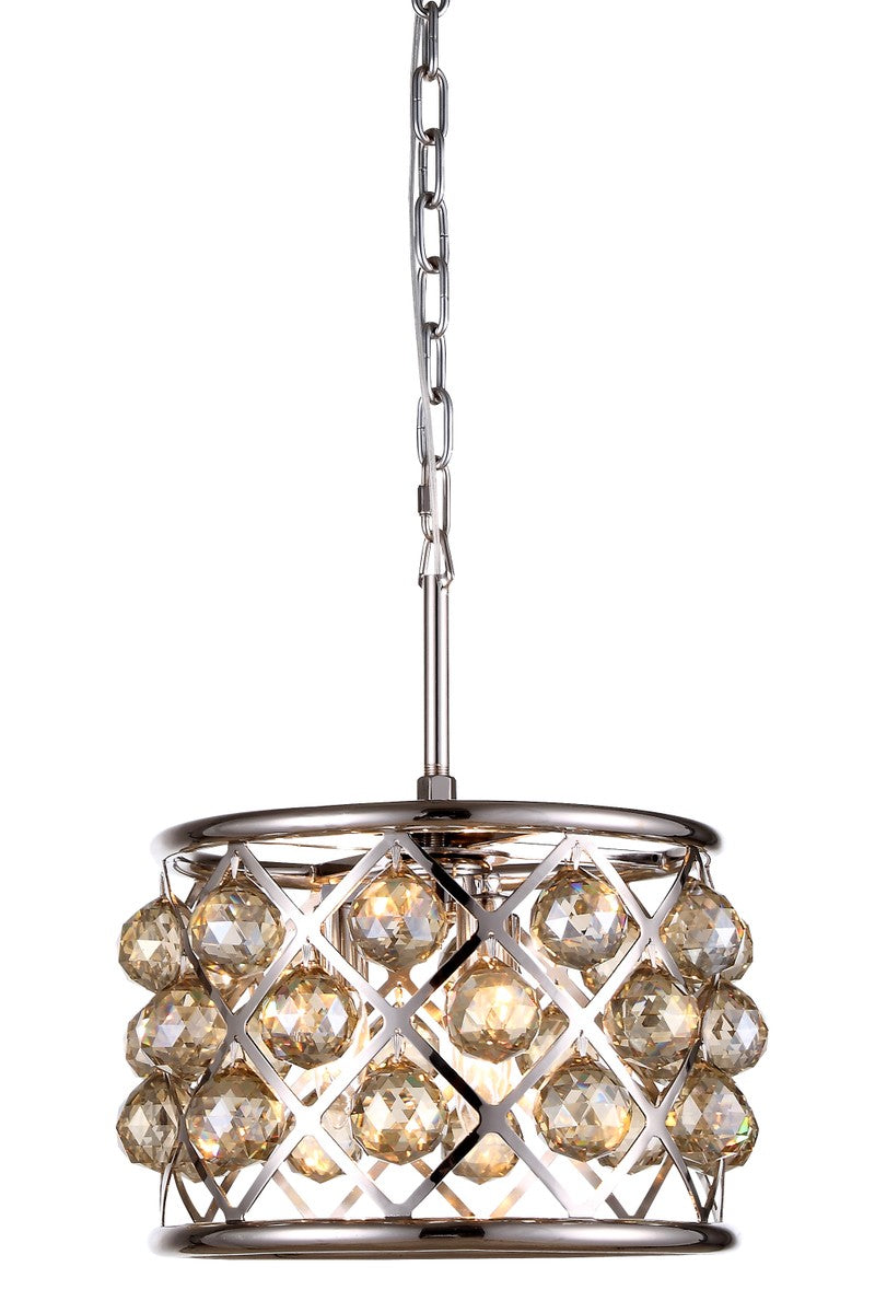 Elegant Lighting - 1214D12PN-GT/RC - Three Light Pendant - Madison - Polished Nickel