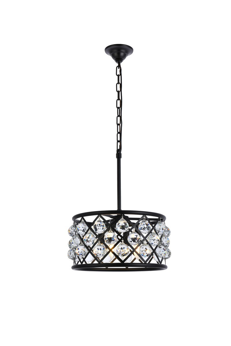 Elegant Lighting - 1214D16MB/RC - Four Light Pendant - Madison - Matte Black