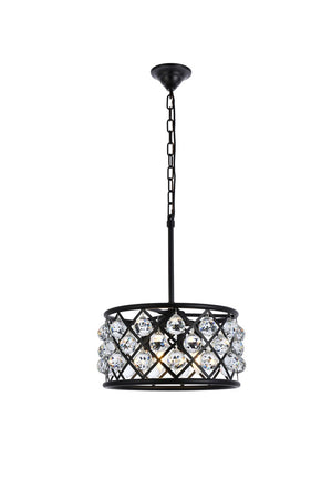 Elegant Lighting - 1214D16MB/RC - Four Light Pendant - Madison - Matte Black