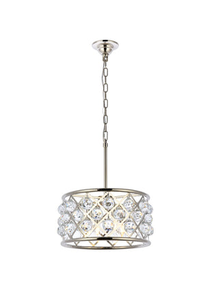 Elegant Lighting - 1214D16PN/RC - Four Light Pendant - Madison - Polished Nickel