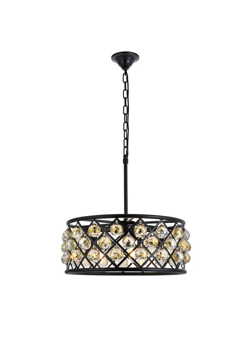 Elegant Lighting - 1214D20MB-GT/RC - Five Light Chandelier - Madison - Matte Black