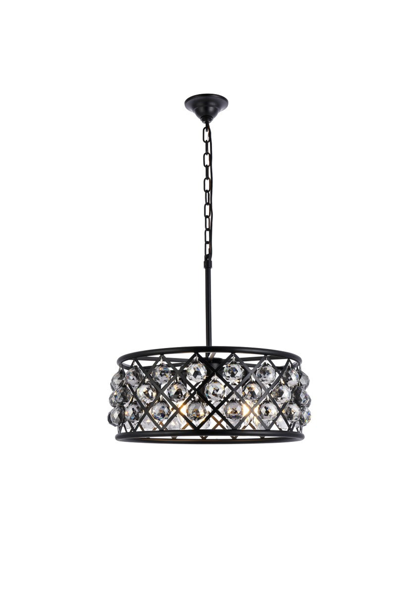 Elegant Lighting - 1214D20MB-SS/RC - Five Light Chandelier - Madison - Matte Black