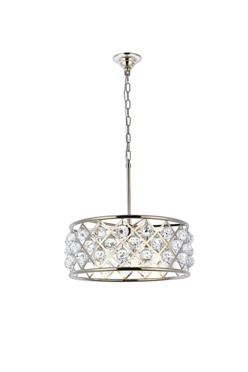 Elegant Lighting - 1214D20PN/RC - Five Light Chandelier - Madison - Polished Nickel