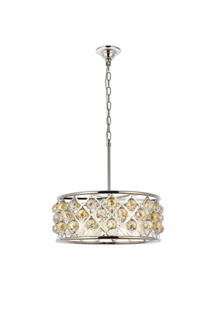 Elegant Lighting - 1214D20PN-GT/RC - Five Light Chandelier - Madison - Polished Nickel