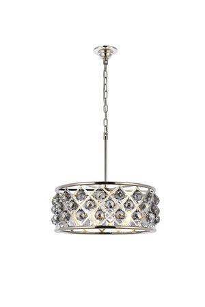 Elegant Lighting - 1214D20PN-SS/RC - Five Light Chandelier - Madison - Polished Nickel