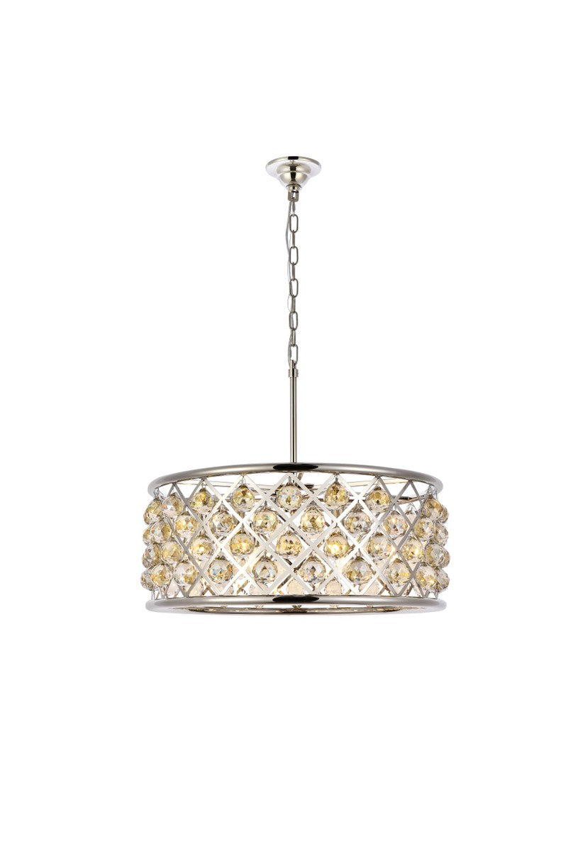 Elegant Lighting - 1214D25PN-GT/RC - Six Light Chandelier - Madison - Polished Nickel