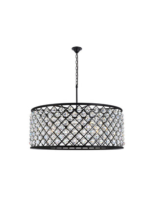 Elegant Lighting - 1214G43MB/RC - Ten Light Chandelier - Madison - Matte Black