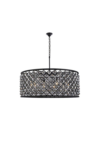 Elegant Lighting - 1214G43MB-SS/RC - Ten Light Chandelier - Madison - Matte Black