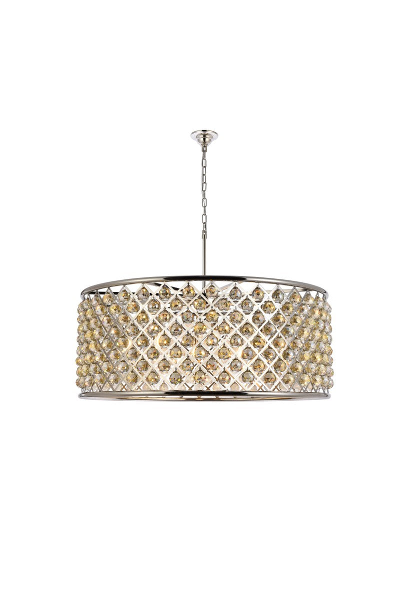 Elegant Lighting - 1214G43PN-GT/RC - Ten Light Chandelier - Madison - Polished Nickel