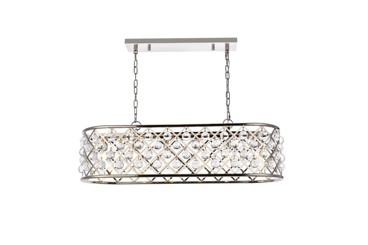 Elegant Lighting - 1215G40PN/RC - Six Light Chandelier - Madison - Polished Nickel