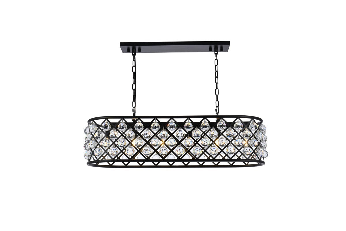 Elegant Lighting - 1216G40MB/RC - Six Light Chandelier - Madison - Matte Black