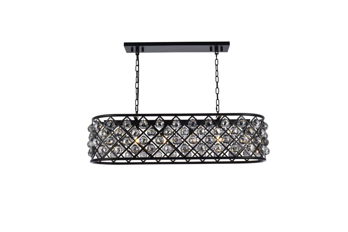 Elegant Lighting - 1216G40MB-SS/RC - Six Light Chandelier - Madison - Matte Black