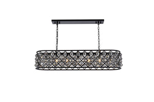 Elegant Lighting - 1216G50MB-SS/RC - Seven Light Chandelier - Madison - Matte Black